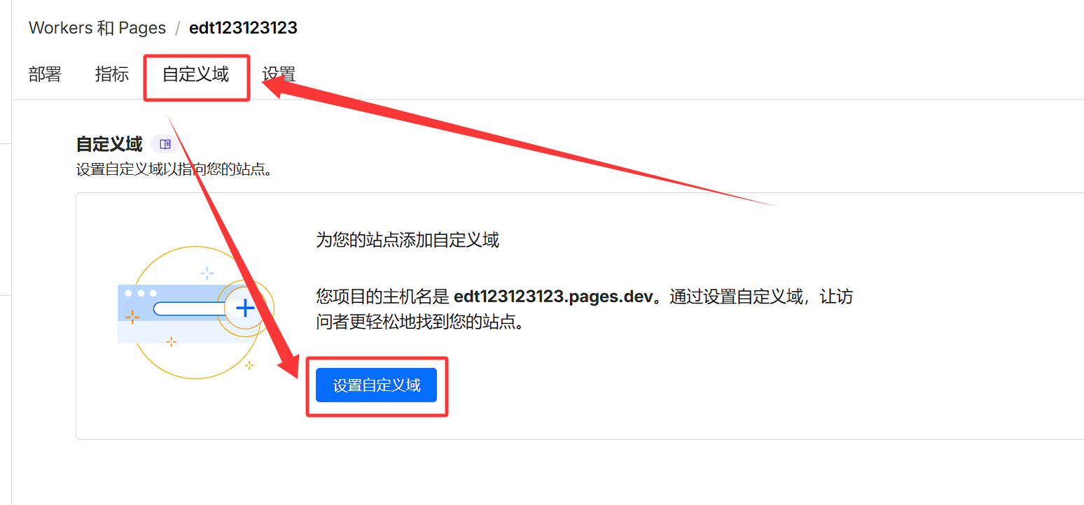 设置自定义域
